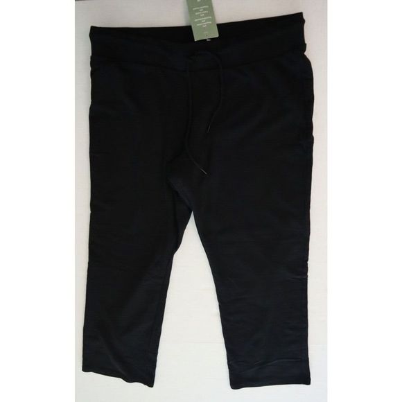 H&M 1128433 001 Womens Sz XL Black Basics Divided Straight-Cut Sweatpant Joggers - Picture 1 of 7